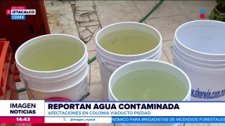 Vecinos de Iztacalco reportan agua contaminada