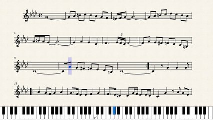 النوتة الموسيقية ,,,,لمقطع,,قربك نعيم الروح واالعين,,,ونظرتك سحر والهام ,,,,تدوين ماهر الغمرى