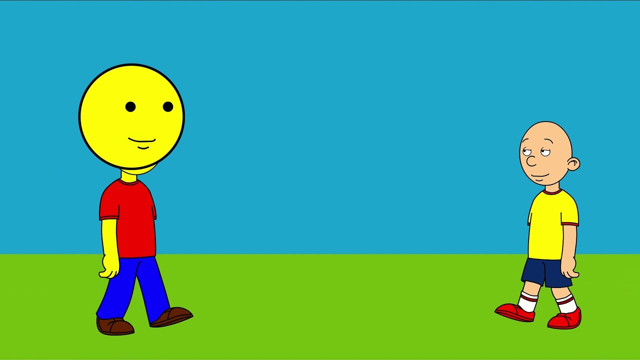 Caillou meets Mr. Smiley