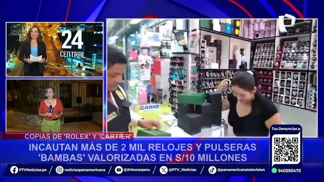 Intervienen locales en el Cercado de Lima donde comercializaban relojes bambas
