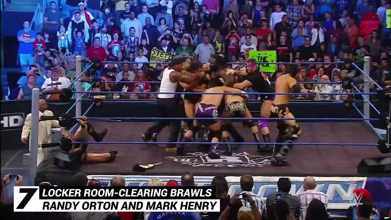 WWE Outrageous Locker Room Clearing Brawls