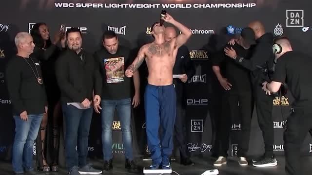 Garcia appears to chug beer after missing weight
