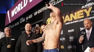 Garcia appears to chug beer after missing weight