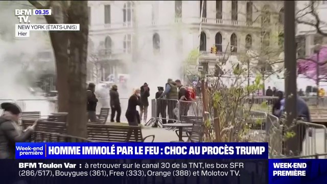 New York: l'homme qui a tenté de s'immoler par le feu devant le tribunal avait sur lui des brochures de théories complotistes selon la police