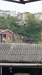 Gaziosmanpaşa'da toprak kaymasından yeni görüntüler