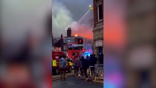 Dozens of firefighters battle blaze as historic London pub suffers ‘significant damage’