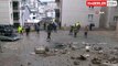 Bursa'da istinat duvarı çöktü, 2 kişi yaralandı