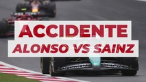 El ACCIDENTE de FERNANDO ALONSO y CARLOS SAINZ en el SPRINT del GP de CHINA de F1: hubo SANCIÓN
