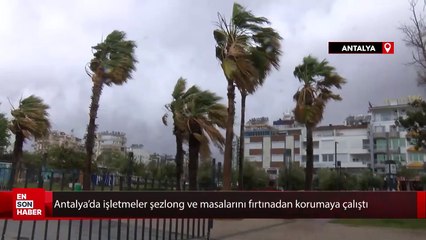 Antalya'da fırtına etkili oluyor