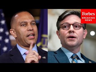 Hakeem Jeffries Asked Point Blank To Assess The Job Of Speaker Mike Johnson After Aid Bill Advances