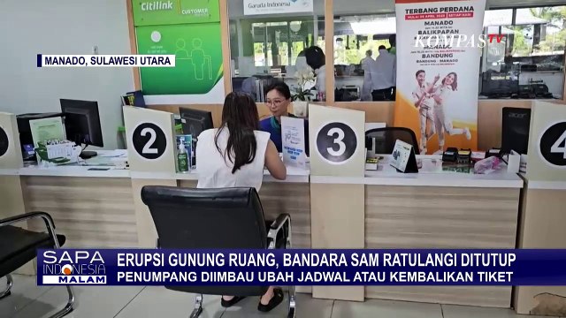 Bandara Sam Ratulangi Ditutup Imbas Erupsi Gunung Ruang