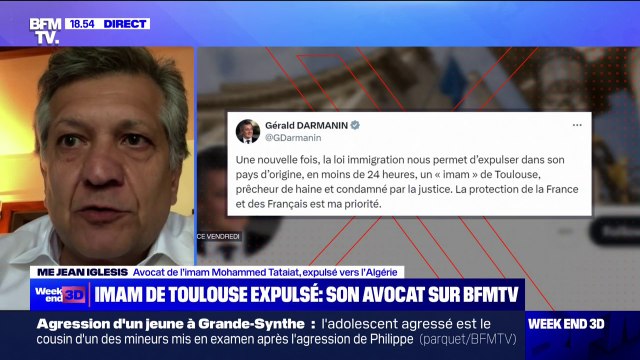 En 35 ans de carrière, c'est la première fois que je ne peux pas rencontrer un client qui vient d'être interpellé : Jean Iglesis, avocat de l'imam Mohamed Tataïat, expulsé vers l'Algérie, dénonce une expulsion expéditive