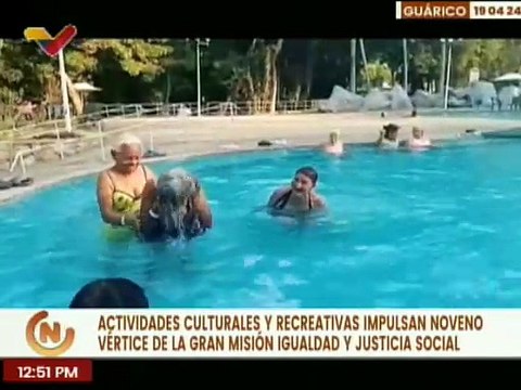Adultos mayores disfrutan de un paseo a las aguas termales y espacios recreativos en el edo. Guárico