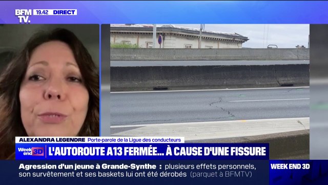 Alexandra Legendre (porte-parole de la Ligue des conducteurs) sur l'A13 fermée: Ça met la lumière sur tous les problèmes vraiment importants qui dégradent la sécurité des usagers dans leur voiture, à moto, à vélo