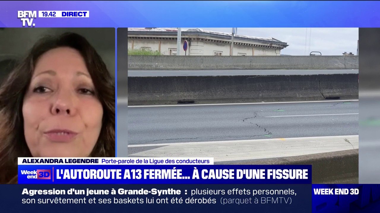 Alexandra Legendre (porte-parole de la Ligue des conducteurs) sur l'A13 fermée: "Ça met la lumière sur tous les problèmes vraiment importants qui dégradent la sécurité des usagers dans leur voiture, à moto, à vélo"