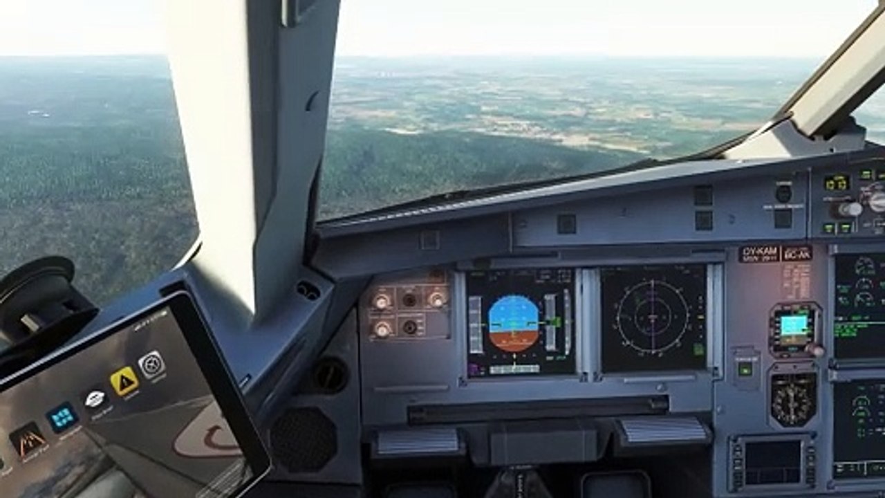 MSFS A320 FÉNIX V2 SAS atterro RWY 01L ILS  LUNI4L ENGM