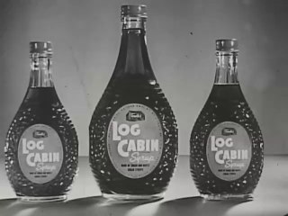1950s Log Cabin syrup - lumberjack TV commercial
