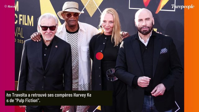 PHOTOS John Travolta : Rare tapis rouge avec avec sa magnifique fille Ella pour retrouver le cast de Pulp Fiction