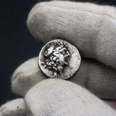 96-95 BC Ancient Greek Drachm Cappadocia Ariarathes IX Coin Silver Year 5