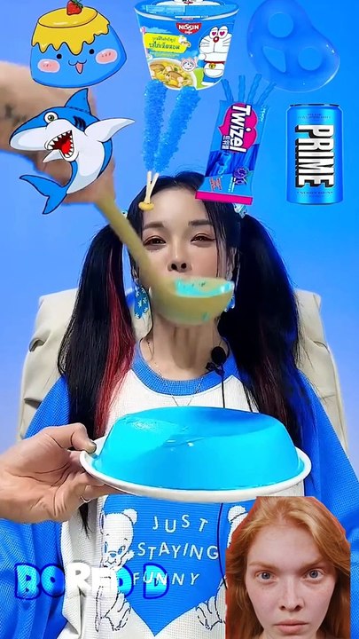 Blue Asmr eat 
