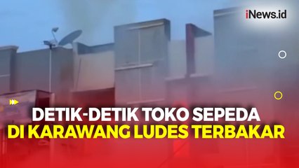Diduga Akibat Korsleting Listrik, Toko Sepeda di Karawang Ludes Terbakar