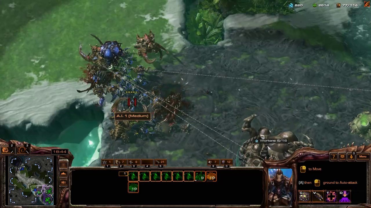 [StarCraft 2] No.0186 -- Intermediate ZERG player fights A.I., LOST [Ultralisk Cavern Pattern]