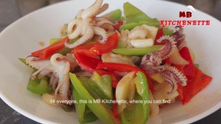 Natural Bomb Prevent Anemia , help protect heart and eye Grandma Old Recipe Bell Pepper with Squid