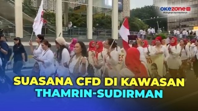 Jelang Putusan Sengketa Pilpres, Begini Suasana Aktivitas Warga di CFD Thamrin-Sudirman