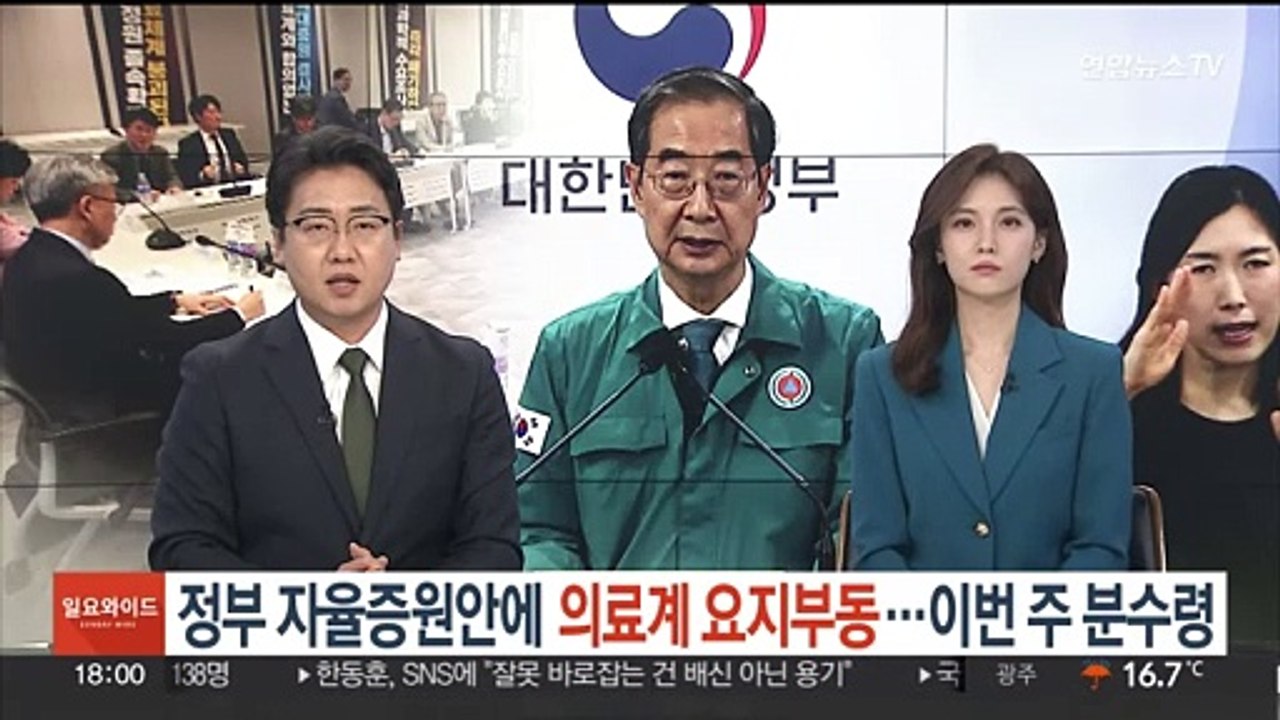 정부 자율증원안에 의료계 요지부동…이번주 분수령