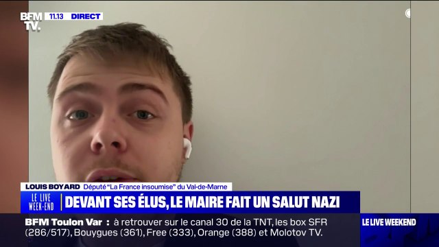 Ce salut nazi paraît être la goutte de trop : Louis Boyard, député La France Insoumise réagit après le salut nazi du maire de Villeneuve-Saint-Georges