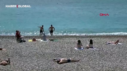 Fırıtna sonrası güzel hava sahilleri doldurdu, keyifli dakikalar kayıtlara geçti