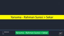 9 - Yansıma - Rahman Suresi istatistikleri, Sekar, Bakara-Rahman Suresi