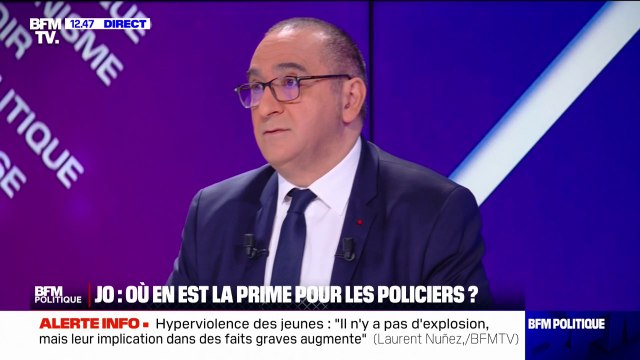 Versement d'une prime pour les policiers mobilisés pendant les Jeux olympiques: Je n'ai pas de raison de penser que ce ne soit pas le cas , estime Laurent Nuñez, préfet de police de Paris