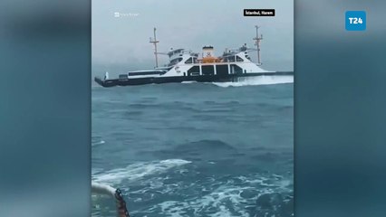 Marmara Denizi’ndeki korku dolu anlar kamerada