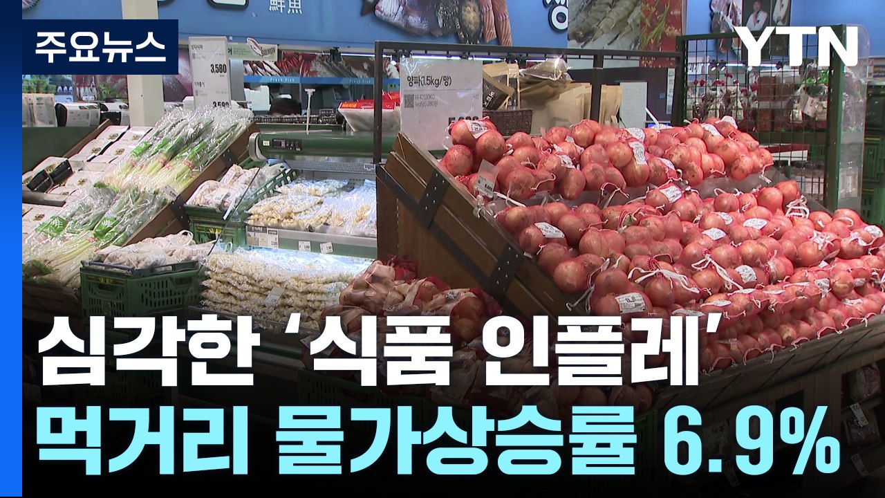 "언제까지 오르나" 국내 먹거리 물가 상승률 OECD 3위 / YTN