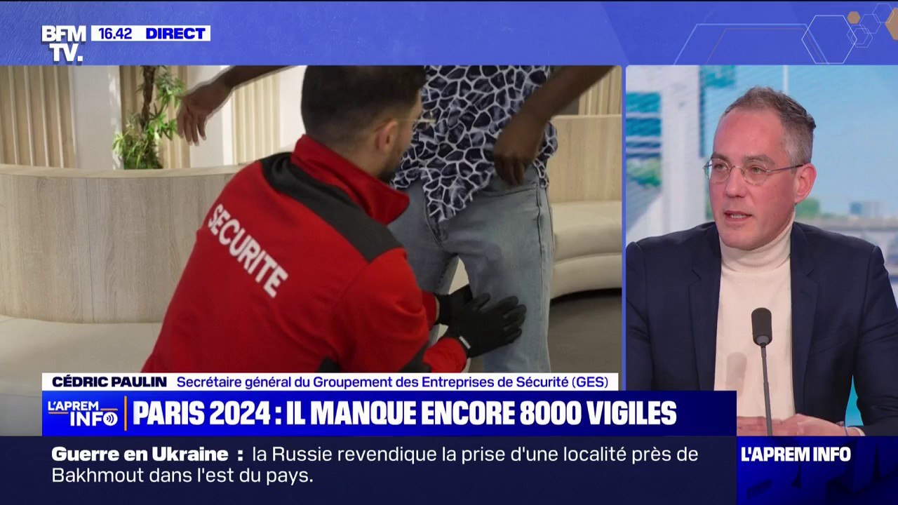Cédric Paulin (secrétaire général du Groupement des Entreprises de Sécurité) sur le manque de vigiles pour les JO: "La situation est normale à date, mais il faut accélérer les formations"