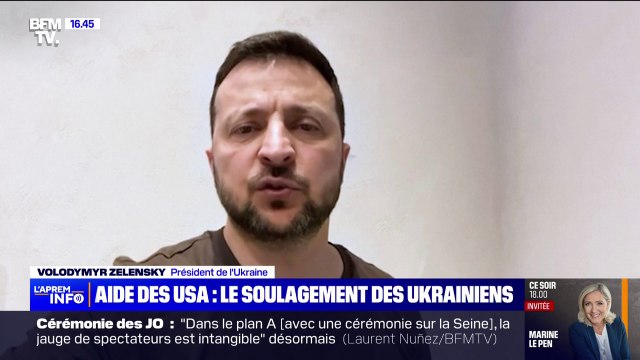 C'est une solution qui permettra de sauver des vies : après le vote à la Chambre des représentants américains d'un plan d'aide de 61 milliards de dollars, Volodymyr Zelensky salue la décision américaine