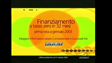 Pubblicità/Bumper anno 2002 Canale 5 - FIAT
