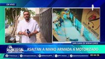 Asaltan ferozmente a motorizado a la vista de niños y comerciantes en SJM