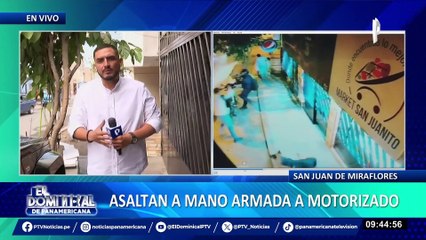 Asaltan ferozmente a motorizado a la vista de niños y comerciantes en SJM