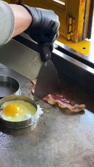 Cheese Bacon Hamburger - Korean Street Food #shortvideo