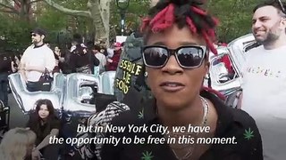 New Yorkers celebrate cannabis day in Washington Square Park