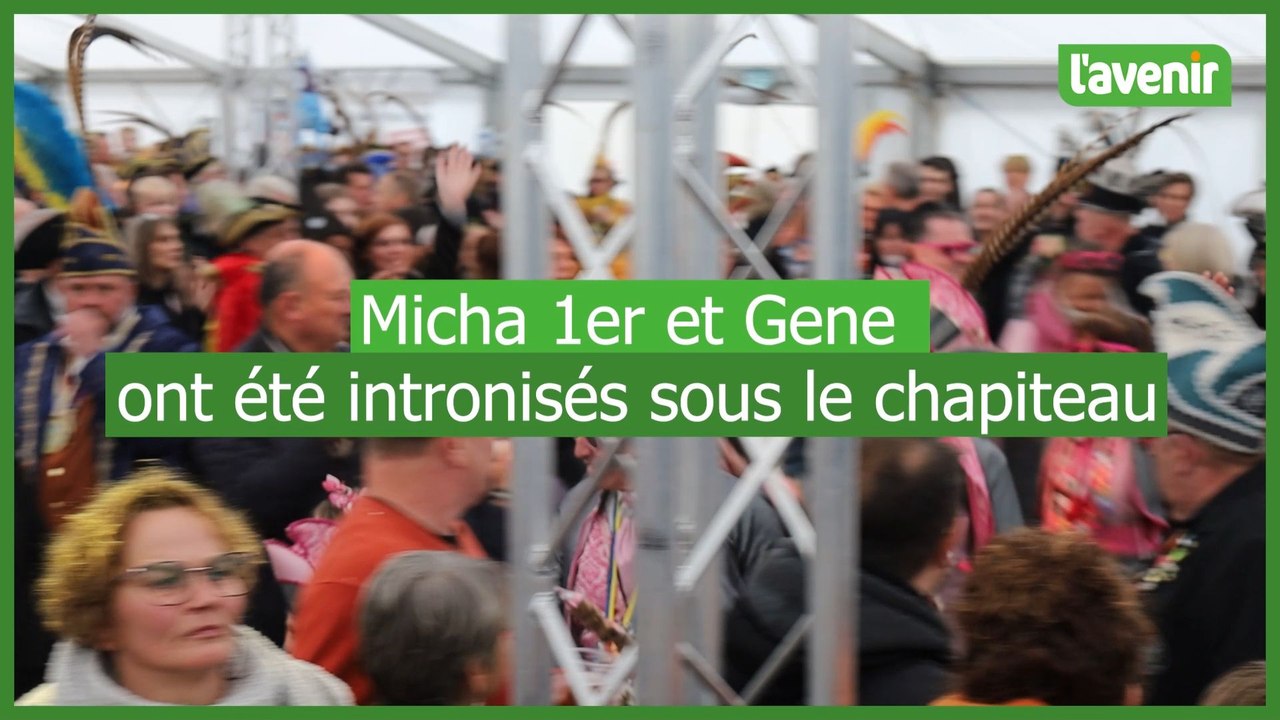 Carnaval de Hotton : Micha 1er et Gene ont été intronisé sous le chapiteau