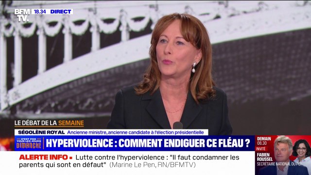 Ségolène Royal (ancienne ministre) sur l'hyperviolence des jeunes: Je souhaite que cette excuse de minorité soit supprimée (...) qu'elle soit laissée à l'appréciation du juge
