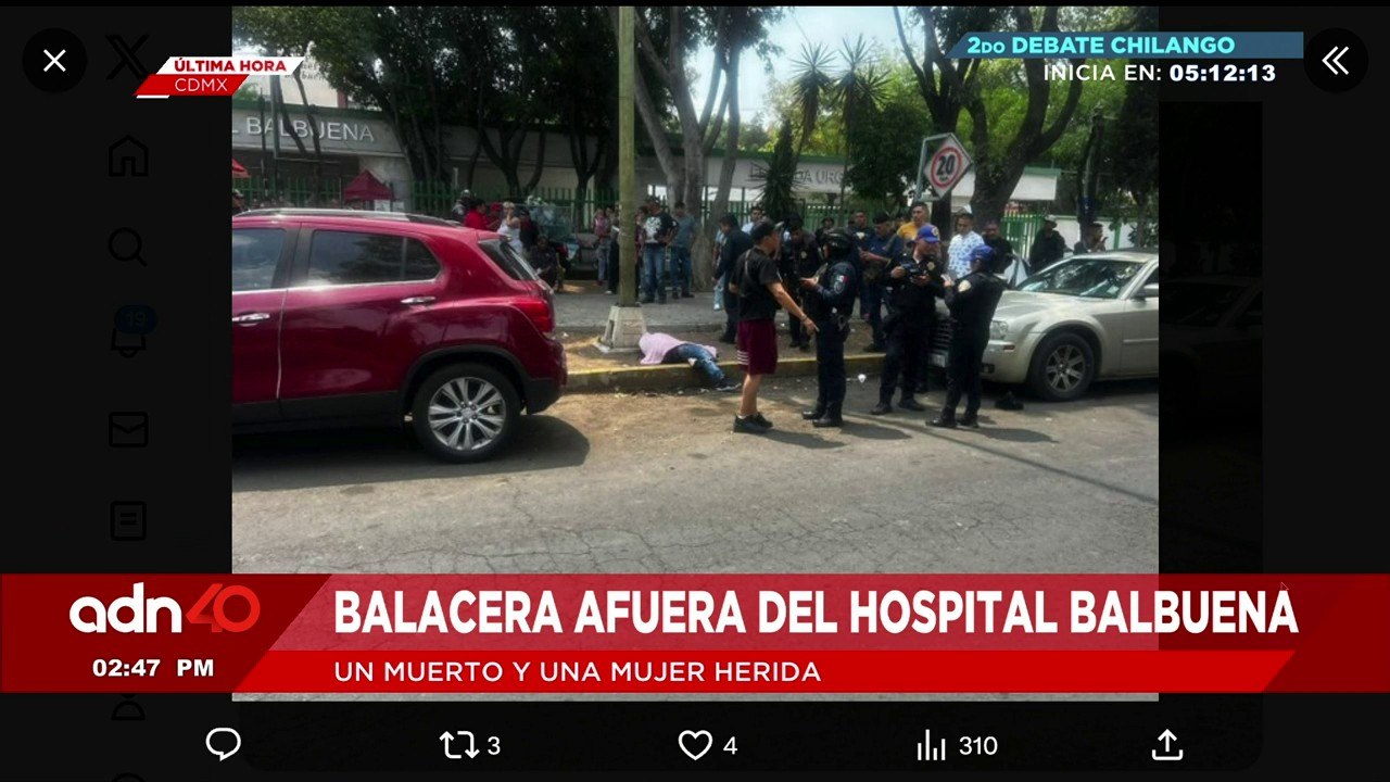 ¡Última Hora! Balacera afuera del Hospital Balbuena de la alcaldía Venustiano Carranza en la CDMX