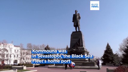 Ukrainian army damage ship in port-city of Sevastopol by the Black Sea