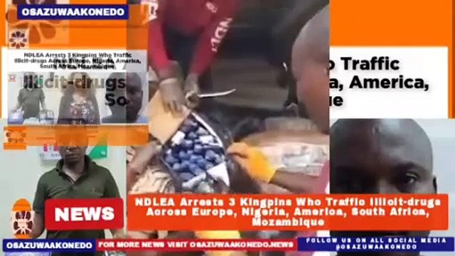 NDLEA Arrests 3 Kingpins Who Traffic Illicit-drugs Across Europe, Nigeria, America, South Africa, Mozambique ~ OsazuwaAkonedo