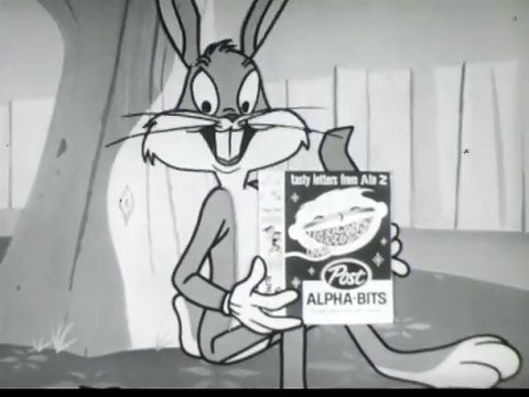 1960s Bugs Bunny - Alpha Bits sing the ABC song TV commercial
