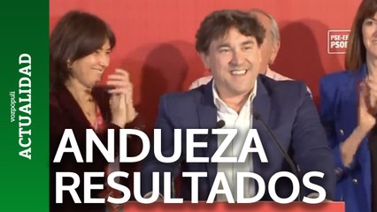 Andueza celebra los resultados del PSOE en Euskadi