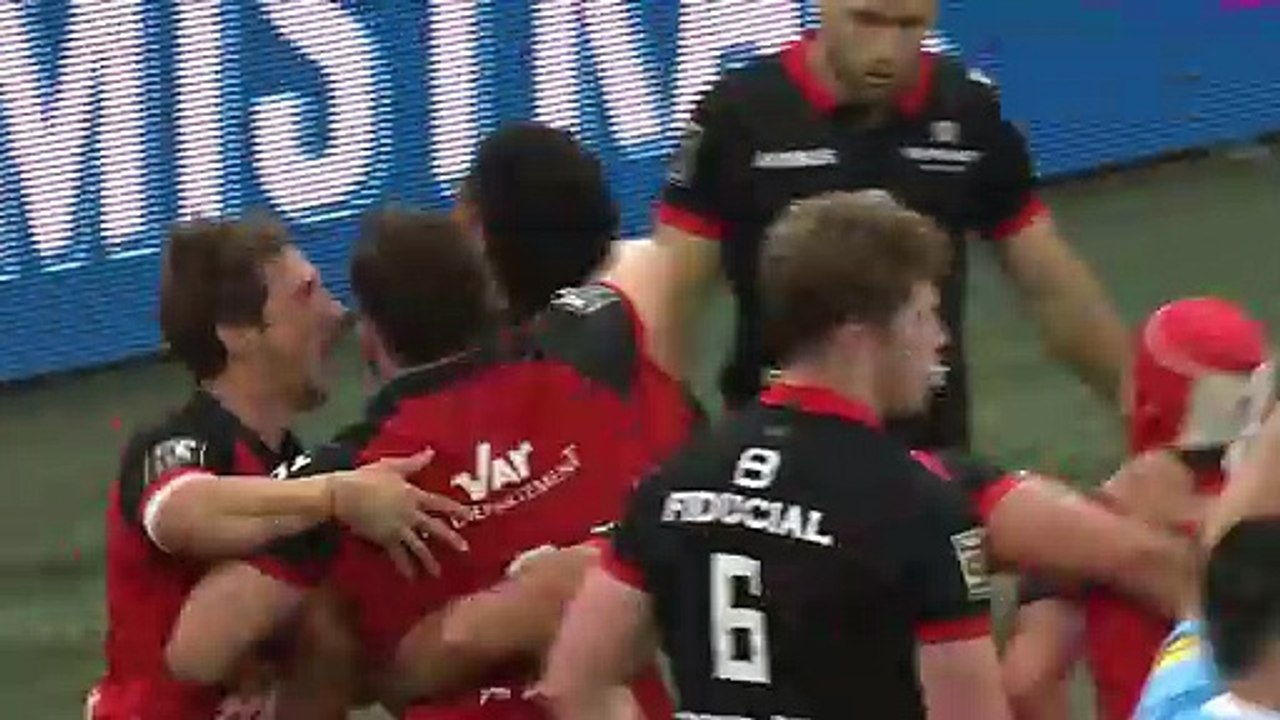 TOP 14 - Essai de Leicester FAINGAANUKA 2 (RCT) - RC Toulon - Stade Toulousain